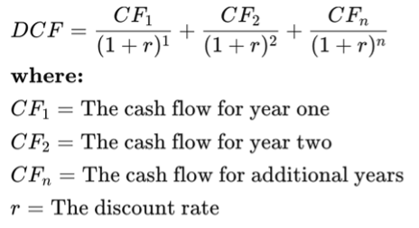 Formel til beregning af DCF